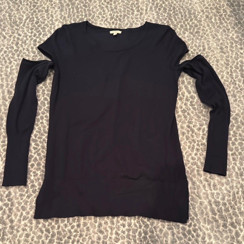 Women's navy Long Sleeve Top size x small